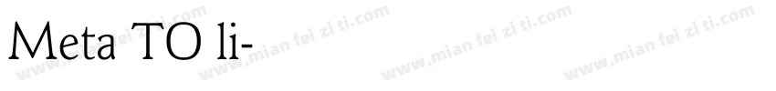 Meta TO li字体转换